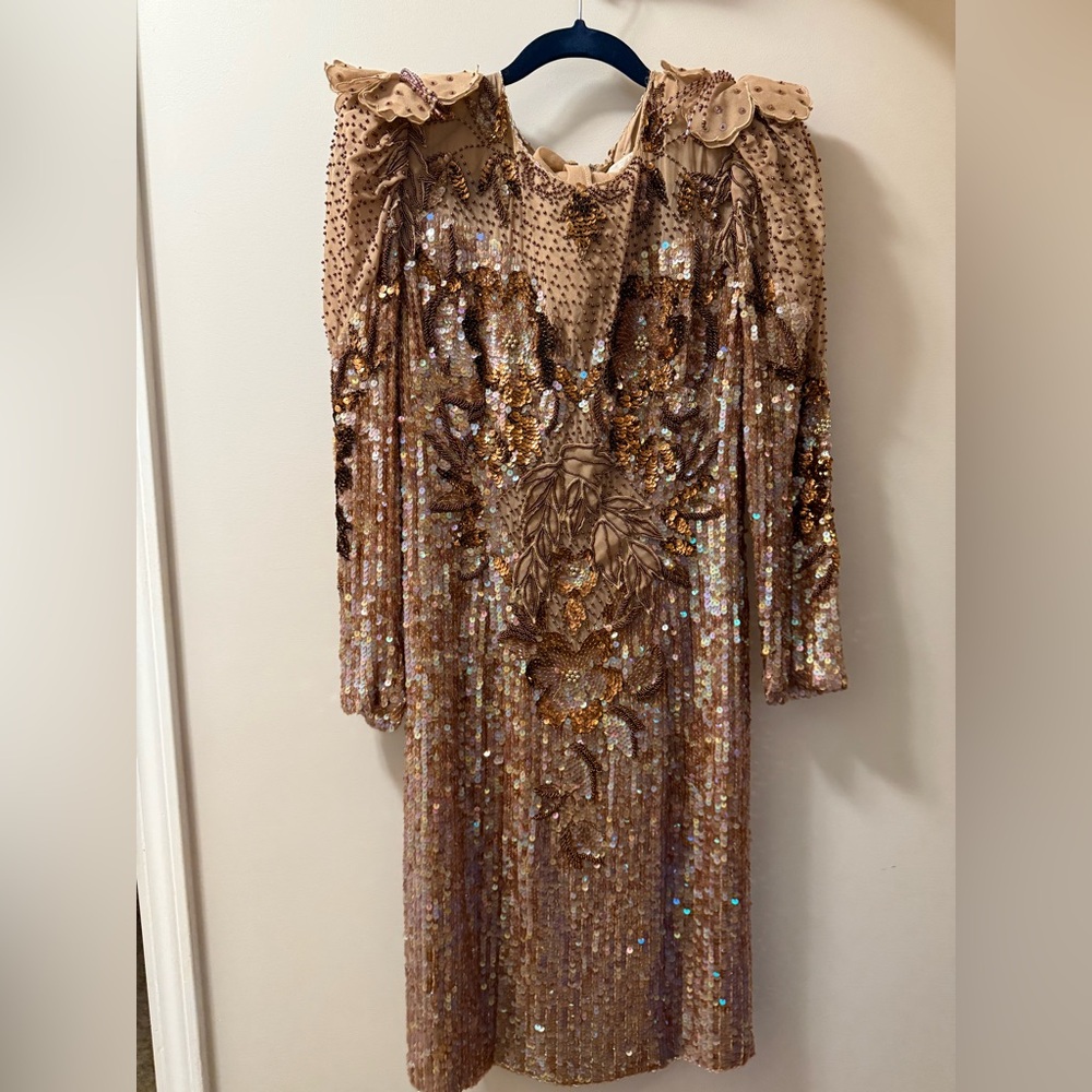 Landa - Nude Iridescent Dress